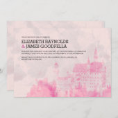 Invitations rustiques de mariage de château de (Devant / Derrière)