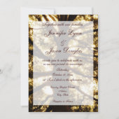 Invitations rustiques de mariage de chêne de pays (Devant)