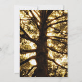 Invitations rustiques de mariage de chêne de pays (Dos)