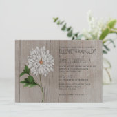 Invitations rustiques de mariage de chrysanthème (Debout devant)