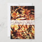 Invitations rustiques de mariage de dentelle de (Devant)