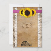 Invitations rustiques de mariage de dentelle de (Dos)