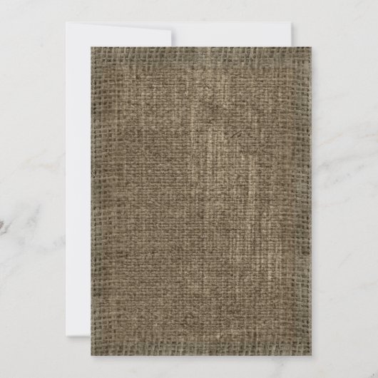 Invitations rustiques de mariage de dentelle et de (Dos)