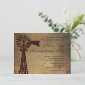 Invitations rustiques de mariage de ferme de (Debout devant)