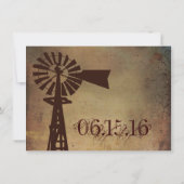 Invitations rustiques de mariage de ferme de (Dos)