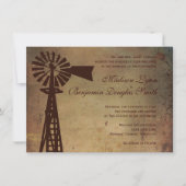 Invitations rustiques de mariage de ferme de (Devant)