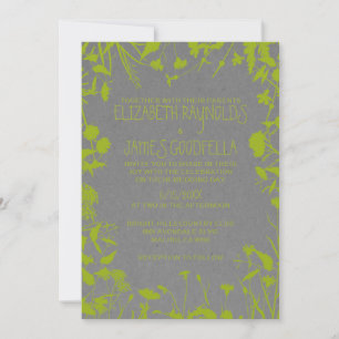 Invitations rustiques de mariage de jardin