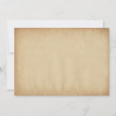 Invitations rustiques de mariage de parchemin (Dos)