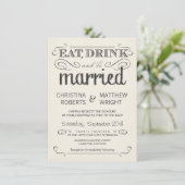 Invitations rustiques de mariage de parchemin de (Debout devant)
