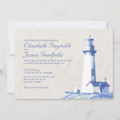 Invitations rustiques de mariage de phare (Devant)
