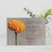 Invitations rustiques de mariage de souci (Debout devant)