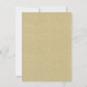 Invitations rustiques de mariage de toile de jute (Dos)