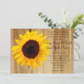Invitations rustiques de mariage de tournesol de (Debout devant)
