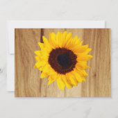 Invitations rustiques de mariage de tournesol de (Dos)