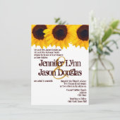 Invitations rustiques de mariage de tournesols de (Debout devant)
