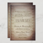 Invitations rustiques de mariage de vieille porte (Devant / Derrière)