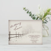 Invitations rustiques de mariage d'hiver de (Debout devant)