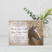 Invitations rustiques de mariage d'impression de (Debout devant)