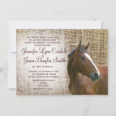 Invitations rustiques de mariage d'impression de (Devant)