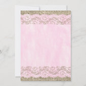 Invitations rustiques de rose et blanches de (Dos)