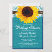 Invitations rustiques de wedding shower de (Devant)