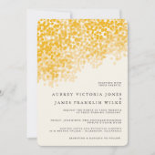 Invitations rustiques d'or de mariage de la petite (Devant)