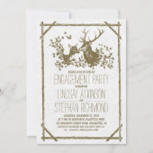 Invitations rustiques d'un parti d'engagement avec (Devant)