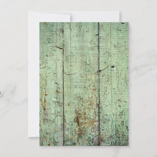 Invitations rustiques en bois de mariage de grange (Dos)