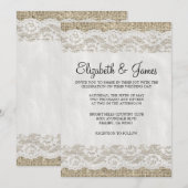 Invitations rustiques noires et blanches de (Devant / Derrière)