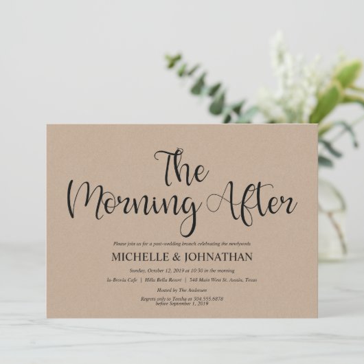 Invitations rustiques parfaits de brunch de (Debout devant)
