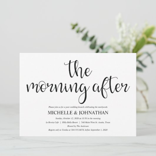 Invitations rustiques parfaits de brunch de (Debout devant)