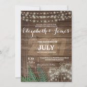 Invitations rustiques personnalisables de mariage (Devant)