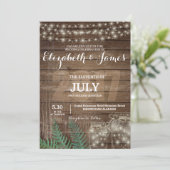 Invitations rustiques personnalisables de mariage (Debout devant)