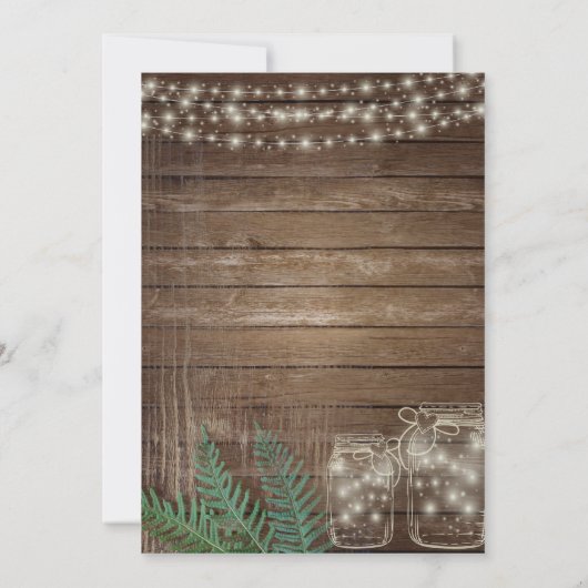 Invitations rustiques personnalisables de mariage (Dos)