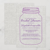 Invitations rustiques pourpres de Fête de la (Devant / Derrière)