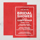 Invitations Rustiques Red Bridal Show (Devant / Derrière)