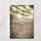 Invitations rustiques vintages de dîner de (Devant)