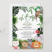 invitations Safari bébé douche Little Wild One (Devant)