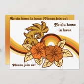 Invitations Safari de surf Luau & BBQ (Devant / Derrière)
