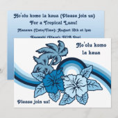Invitations Safari de surf Luau & BBQ (Devant / Derrière)