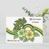 Invitations Safari de surf Luau & BBQ (Debout devant)