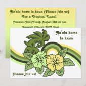 Invitations Safari de surf Luau & BBQ (Devant / Derrière)