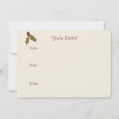 Invitations saintes de Noël rustique (Dos)