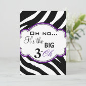 Invitations sales d'impression sauvage de zèbre 30 (Debout devant)