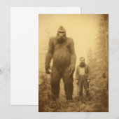 Invitations Sasquatch/Pied Big Foot, Cryptides, Dr (Devant / Derrière)
