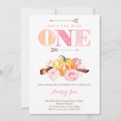 invitations sauvages, 1er anniversaire, plumes de (Devant)