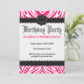 Invitations sauvages de fête d'anniversaire de (Debout devant)