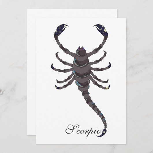 Invitations Scorpio de Starlight (Devant / Derrière)