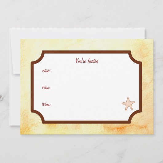 Invitations Seashell Beach (Dos)