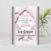 Invitations Silhouette de la crème glacée (Debout devant)